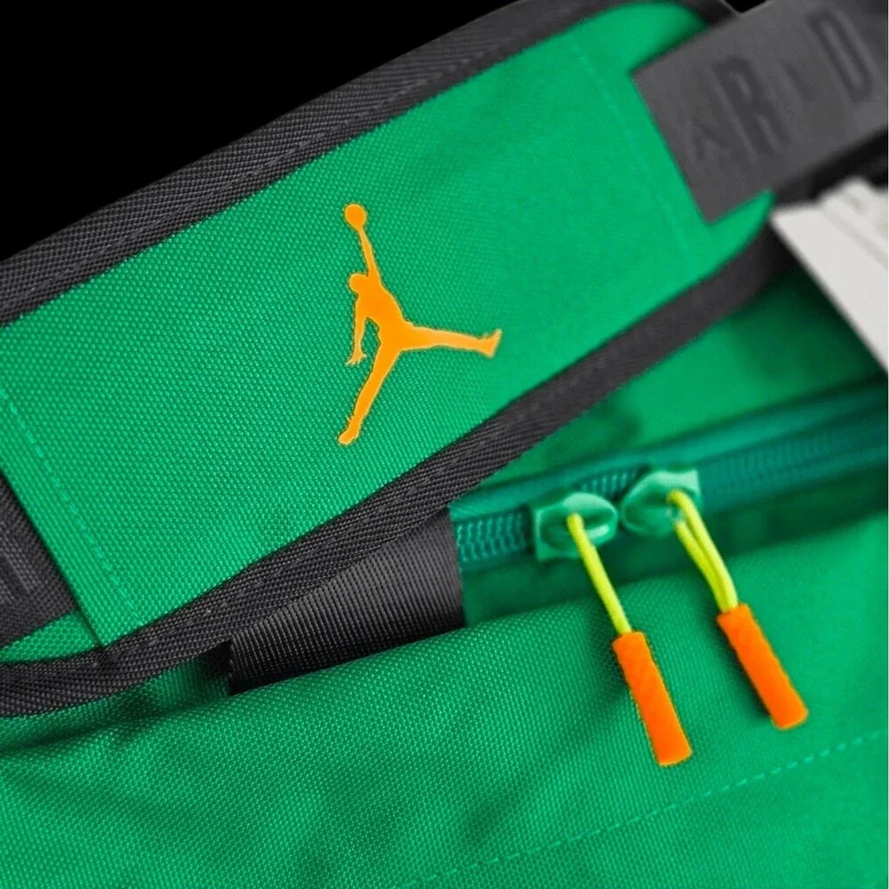 Nike Air Jordan Velocity Duffle Bag Pine Green Gold Small Shoe Garage Gym Travel